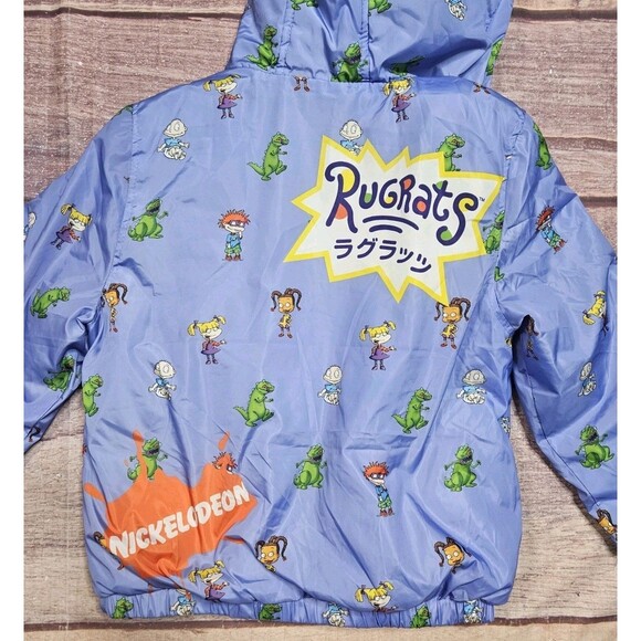Rugrats Puffer Coat Sherpa Members Only Nickelodeon Full Zipper Kids Size Medium - Picture 6 of 8